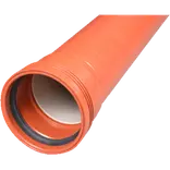 Wavin Wafix kloakrør PP SN4 rød med muffe 110x1000 mm
