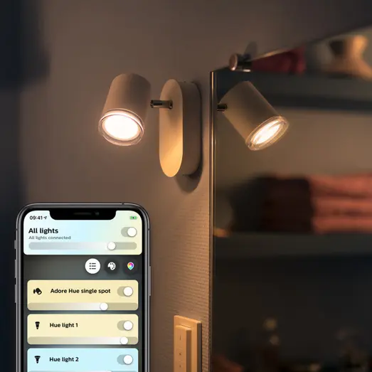 Philips Hue White ambiance Adore enkelt spot til badeværelse GU10 LED