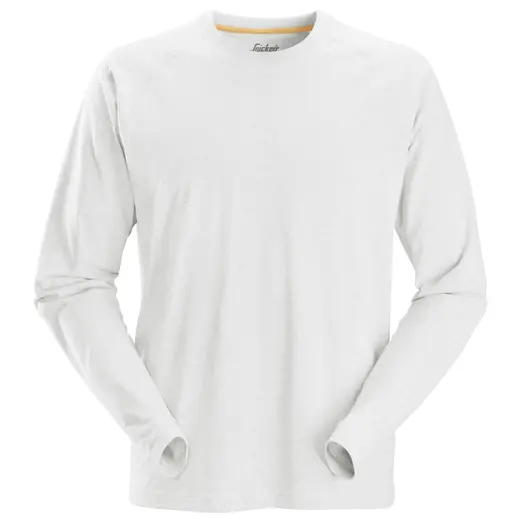 Snickers AllroundWork t-shirt med lange ærmer hvid