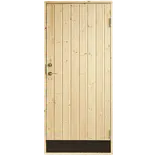 Plus udhusdør panel HU ubehandlet inkl. karm