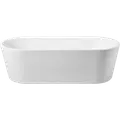 Milobad badekar 56x80x177,5 cm hvid akryl