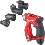 Milwaukee M12 bore-/skruemaskine med udskiftbare hoveder inkl. 2x 2,0Ah batteri og lader