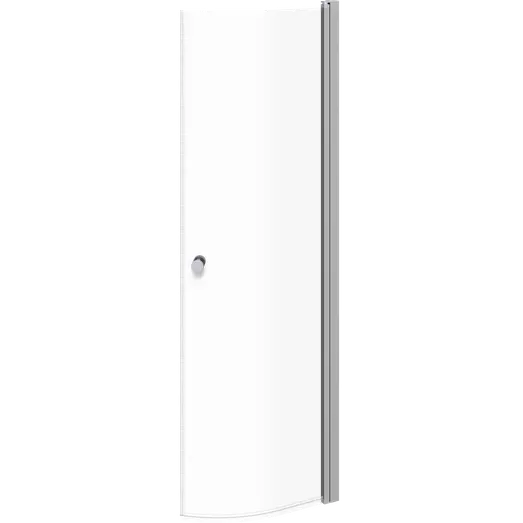 Scanbad brusedør E - halvrund klart glas, model 80