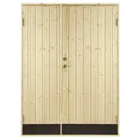 Plus dobbeltudhusdør panel inkl. karm HU 187,8mm