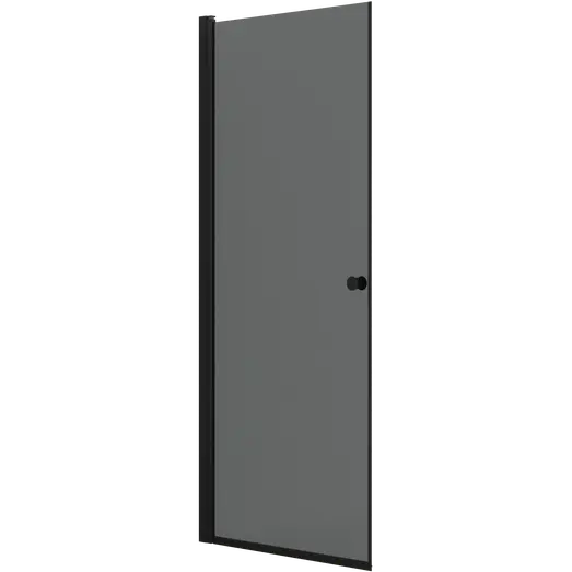 scanbad svingdør 89x200cm sort/røgfarvet glas