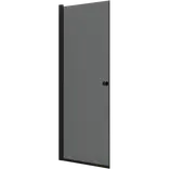 scanbad svingdør 89x200cm sort/røgfarvet glas
