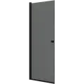 scanbad svingdør 89x200cm sort/røgfarvet glas
