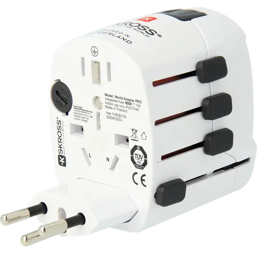 Verdensadapter Pro 6,3A hvid