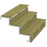 Plus Terrassetrappe 3 trin 54x79 cm 34,2° 120 cm