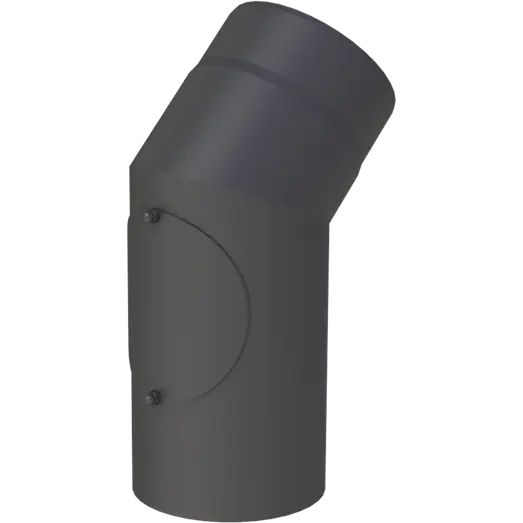 Morsø vinkel røgrør Ø120 sort 45G