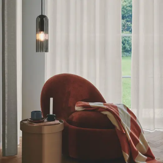 Nordlux Miella pendel E27 røgfarvet