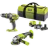 Ryobi håndværkersæt bore-/skruemaskine, vinkelsliber, batterier og taske