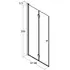 Scanbad foldedør 99x200cm sort/røgfarvet glas