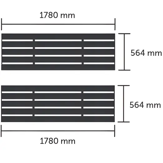 Halls integreret foldbar lamelbord t/ICON planthouse 6 7,3 m²