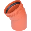 Wavin Wafix kloakrør PP rød bøjning 30° x 160 mm