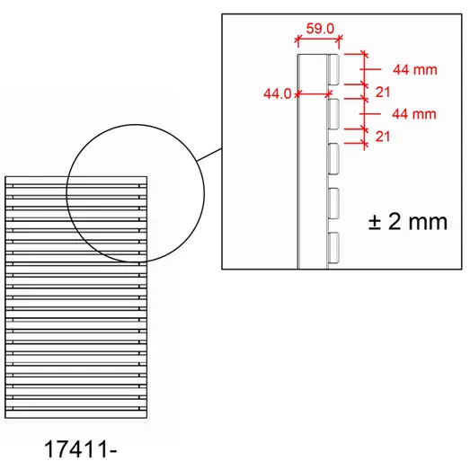 Plus Tokyo hegn 83 cm hvid