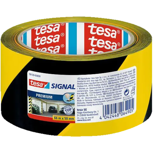 Tesa® Signal Premium advarselestape 50 mm x 66 m