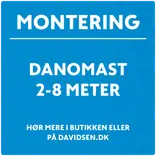 Standard montering/opsætning af DanoMast flagstang 2-8 m   Vær OBS på betingelser for montering