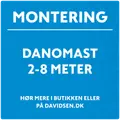 Standard montering/opsætning af DanoMast flagstang 2-8 m Vær OBS på betingelser for montering