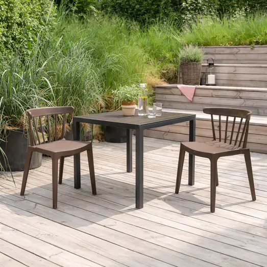 Guldborg havemøbelsæt med Ærø stole mørk san