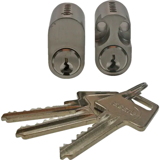 Jasa cylindersæt 6-stift rokoko+oval m/3 nøgler