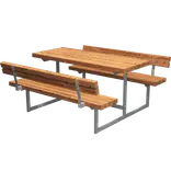 PLUS Basic Junior bord/bænkesæt m/2 ryglæn 118 cm ThermoWood®