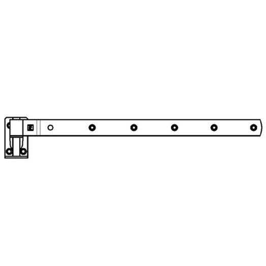 PN stabelhængsel 453x75 mm m/13 mm tap varmforz. 2 stk