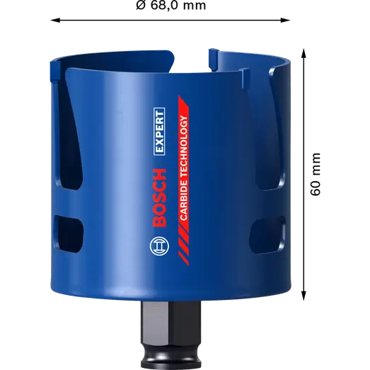 Bosch EXPERT Construction Material Power Change Plus hulsav, 68x60 mm