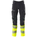 Mascot Accelerate Safe bukser med knælommer mørk marine/hi-vis gul