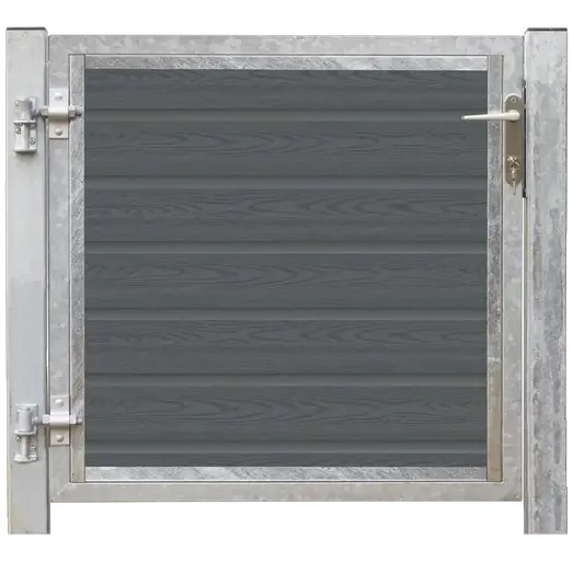 PLUS Artura komposit enkeltlåge 115×95 cm venstrehængt m/stolper til nedstøbning