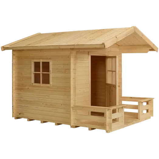 PLUS Legehus 182×161 cm + 72 cm terrasse ubehandlet inkl. tagpap