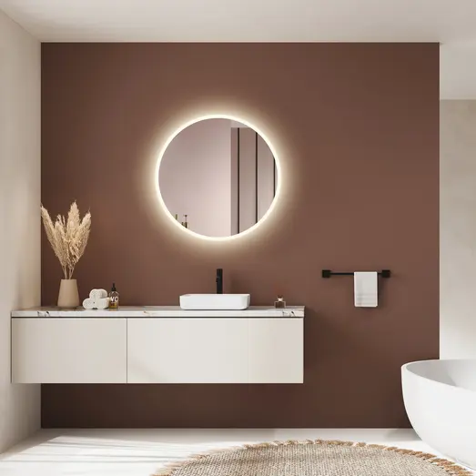 Milobad CL065-1 spejl m/LED frosted Ø60 cm