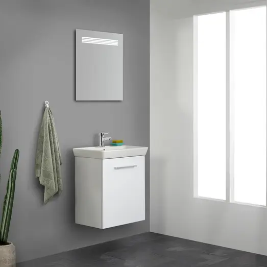 Scanbad Multo+ vaskeskab m/Lotto vask 55 cm hvid højglans