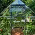 Halls Qube 610 drivhus sort med hærdet glas 6,4 m²