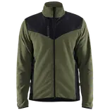 Blåklæder strikket softshell jakke efterårsgrøn/sort