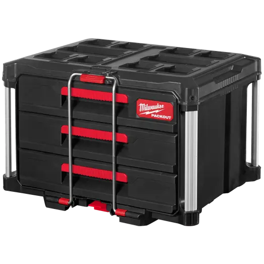 Milwaukee packout kuffert med 3 skuffer