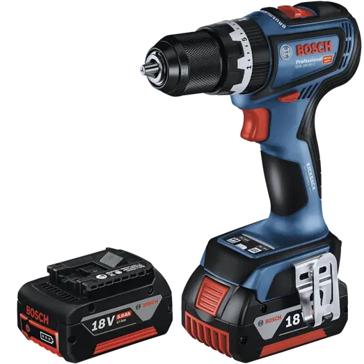 Bosch GSB 18V-90 C slagboremaskine inkl. 2x5.0 Ah batteri, lader og kuffert