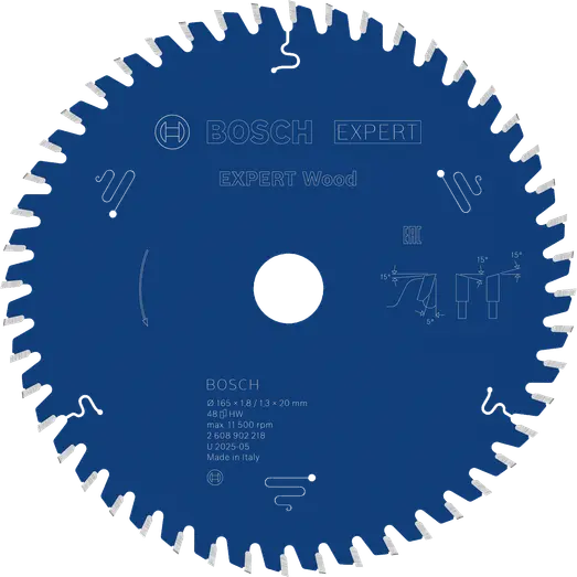 Bosch EXPERT Wood rundsavklinge, 165x1,8/1,3 x 20 mm, T48
