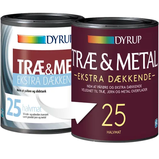 Dyrup træ og metal ekstra dækkende 25 hvid S0502Y