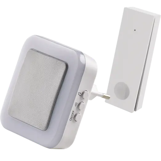 TREND New Premium Bluu dørklokke trådløs plugin hvid