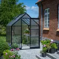 Halls ICON 6 drivhus 4,9 m² (6'x8') sort m/4 mm polycarbonat