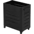 PLUS Cubic blomsterkasse m/hjul 87×50×98 cm sort