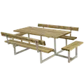 Plus Basic bord/bænkesæt med 2 ryglæn og påbygninger 260 cm