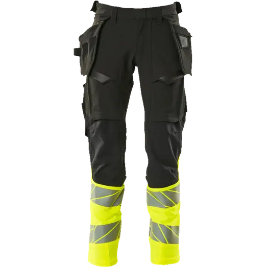 Mascot Accelerate Safe bukser med hængelommer sort/hi-vis gul