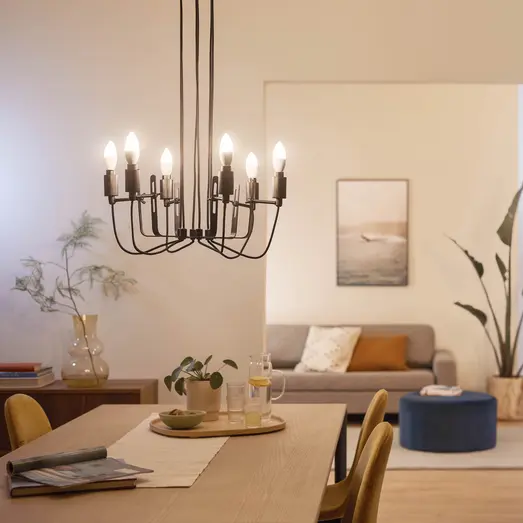 Philips Smart WiZ white LED pære E14 4,6W kerte mat