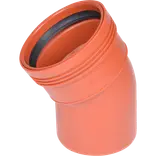 Wavin kloakrør PP rød bøjning 30° x 110 mm