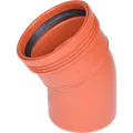Wavin kloakrør PP rød bøjning 30° x 110 mm