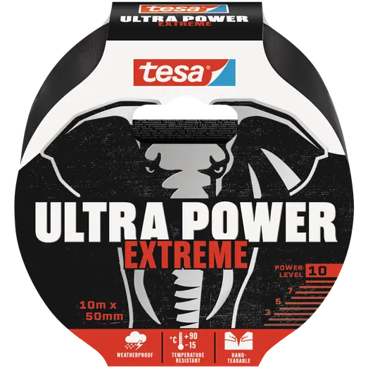 Tesa Ultra Power Extreme reparationstape 10 m x 50 mm sort