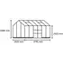 Halls ICON Planthouse 6 7,3 m² sort m/3 mm hærdet glas og fundament