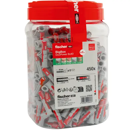 Fischer universaldybel 8x40mm 450 stk.